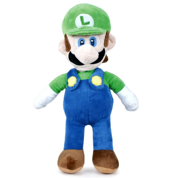 Super Mario Luigi Soft Plysj 35cm Multicolor