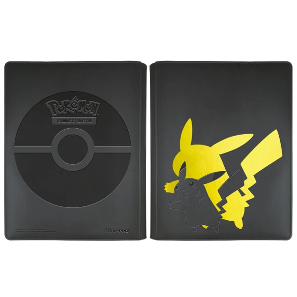 Ultra Pro Pokémon Pikachu Elite -sarjan vetoketjullinen 9-taskuinen kansio Black one size