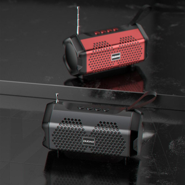 Dudao Portabel Bluetooth Högtalare 3W 500mAh Med Radio Grå grå