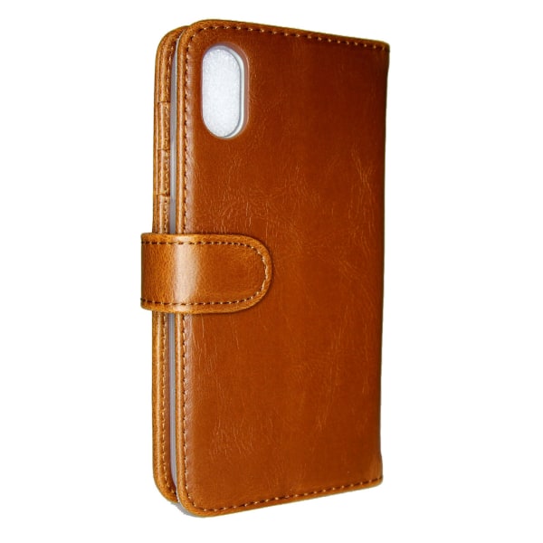 TOPPEN iPhone X/Xs Plånboksfodral Med ID Ficka Wallet Case/Cover Brun