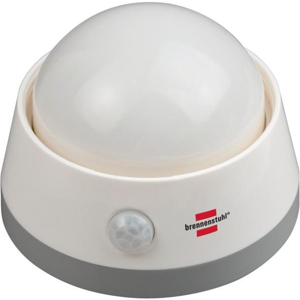Battery LED Night Light with infrared motion detector and push s White