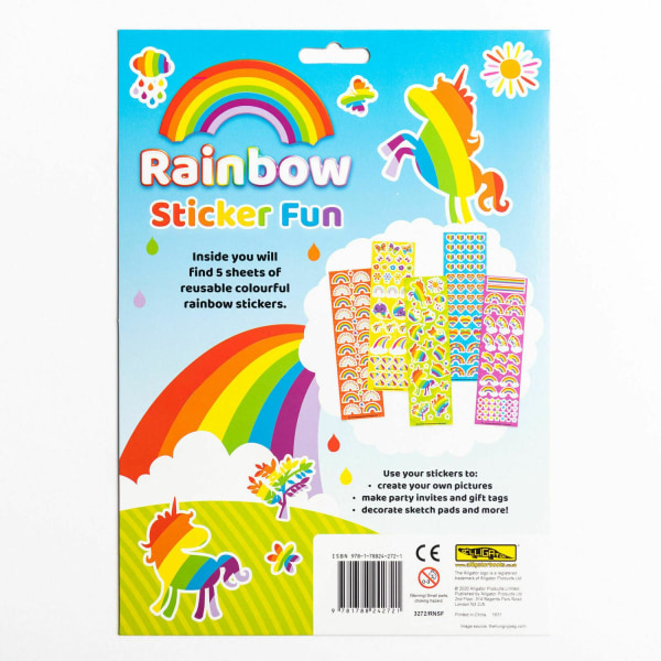 Rainbow Reusable Sticker Fun Set Klistermärken Återanvändbara multifärg