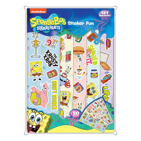 SpongeBob SquarePants klistremerke for barn, gjenbrukbare klistr Multicolor
