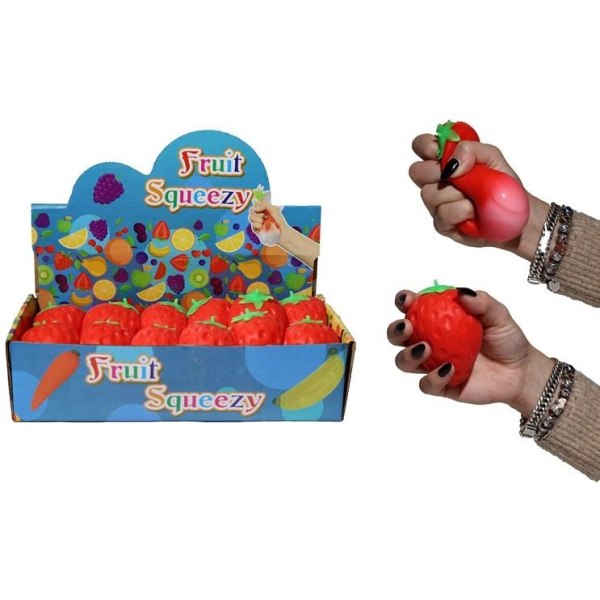 3-Pak Frugt & Grøntsager Stress Squeeze Fidget Toy stresskugle Multicolor