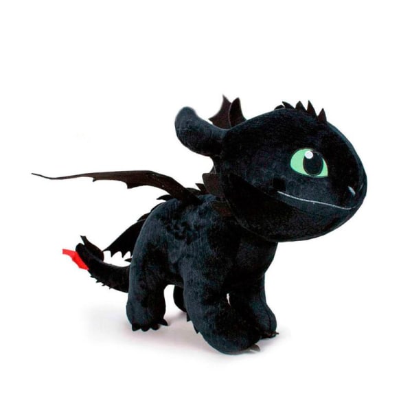 Dragons Toothless Plysdyr Legetøj Plush Soft 40cm Sort Black