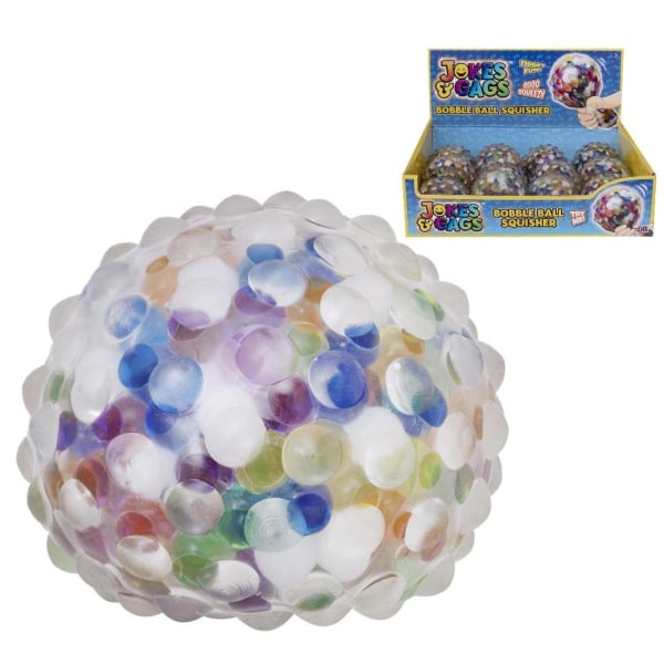 Squeeze Regnbue Bobble Ball Fylt med vannperler Stress Relax Fid Multicolor