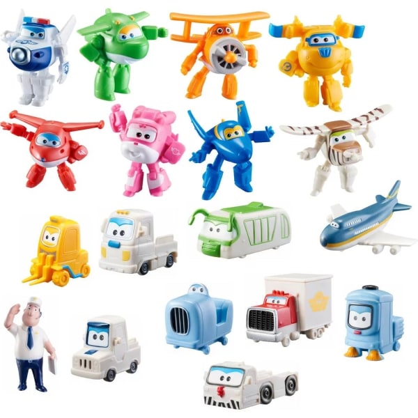 6-Pack Super Wings Mini Action Figures Collectible Blind Bag Ass multifärg