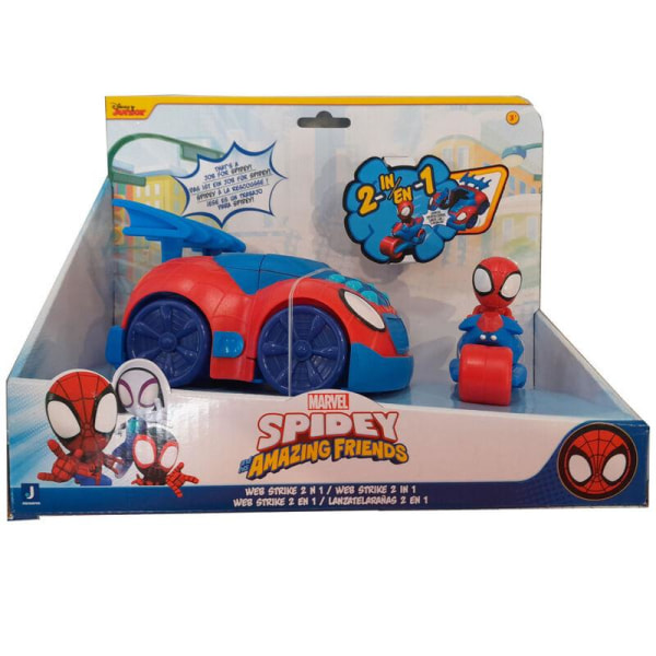 Marvel Spiderman Spindelmannen Spidey Web Strike 2 i 1 multifärg