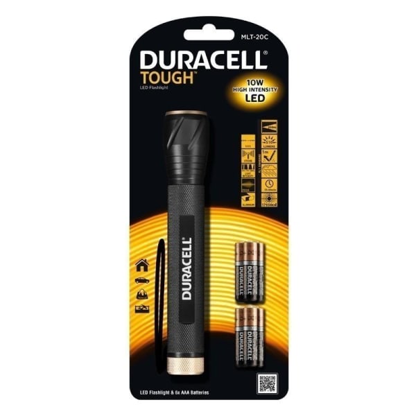 Duracell Tough LED Lommelygte 510 lm 268m range Survival Friluft Black one size