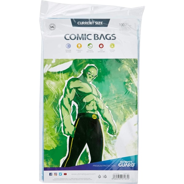 Ultimate Guard Comic Bags Current Size 100-Pack Multicolor