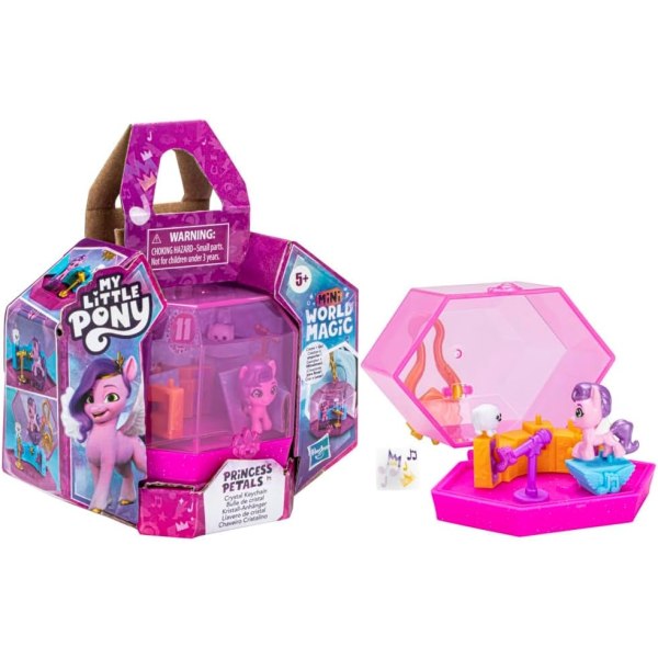 3-Pack My Little Pony Mini World Magic Crystal Keychain Playset Multicolor