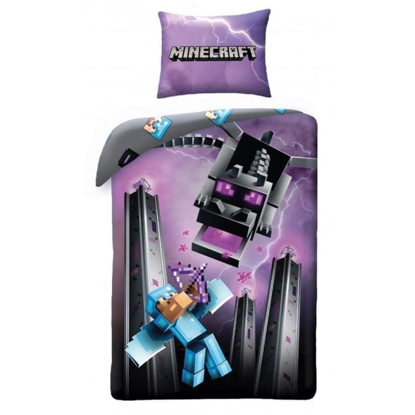 Minecraft Enderdragon Påslakanset Bäddset Sängkläder 140x200+70x multifärg  6f03 | multifärg | 1050 | Fyndiq