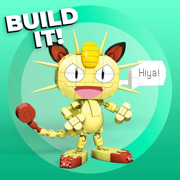 Mega Construx Pokémon Meowth Build It Figure 10cm/169kpl Multicolor