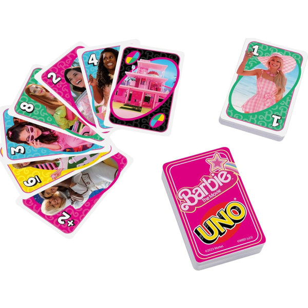 Mattel Games UNO Barbie The Movie Card Game familie kortspil Multicolor