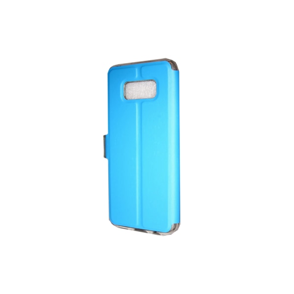TOPPEN  Dual View Flip Cover Case Samsung Galaxy S8+ Nahkakotelo Turquoise