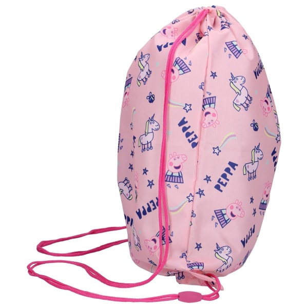 Peppa Pig & Unicorn Gymbag Sportsbag 44x37cm Pink one size