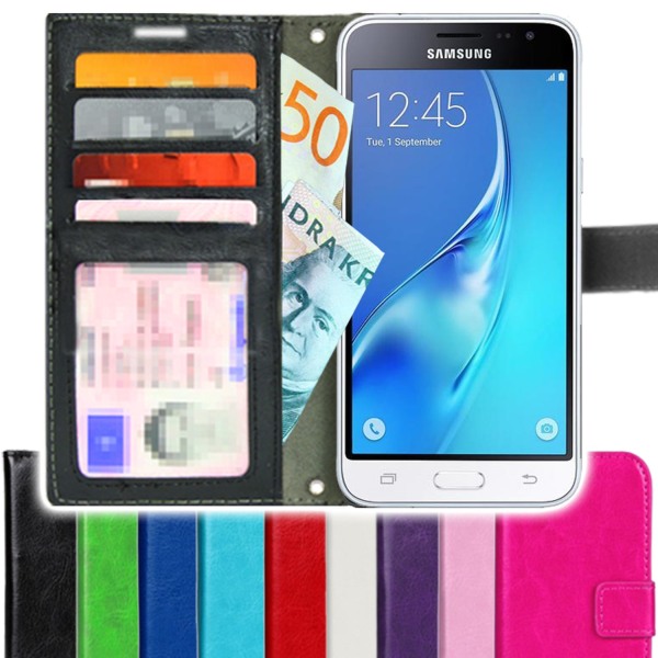 TOPPEN Samsung Galaxy J3 2017 Wallet Case ID , Nahkakotelo Lompa White