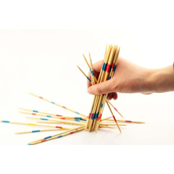 Mikado Game 41 Pcs.In Wooden Box, Pick Up Sticks Game Children P Multicolor one size