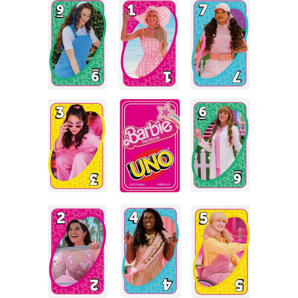 Mattel Games UNO Barbie The Movie Card Game Family Card Game Multicolor