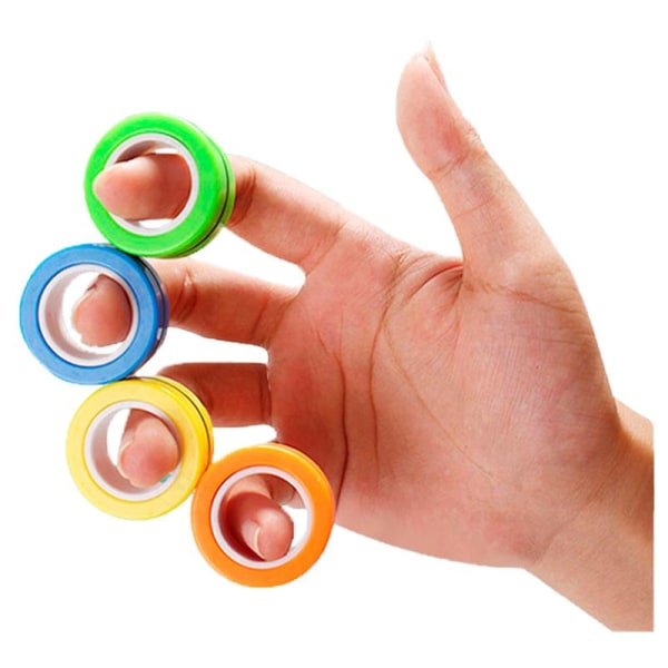 3-Pack Magnetic Quick Rings Glitter Stress Stressringar Multicolor