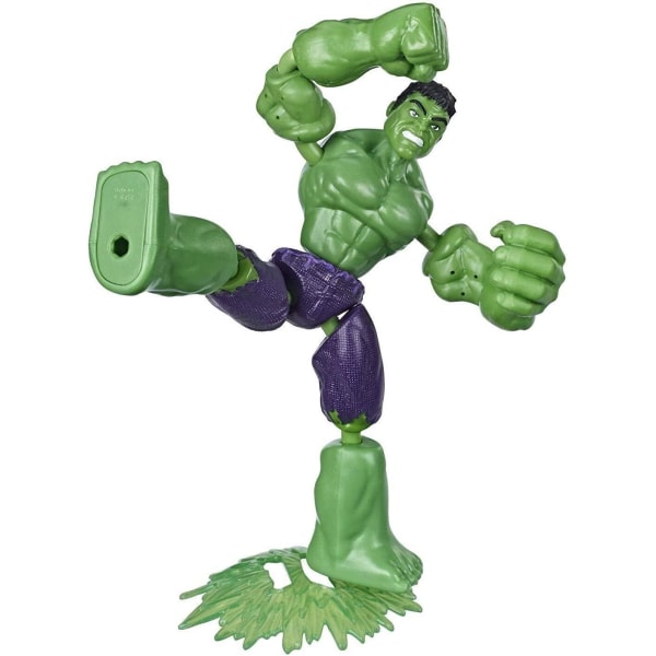 Marvel Avengers Bend og Flex Hulk Action Figur Multicolor