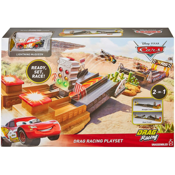 Disney Pixar Cars Bilar XRS Drag Racing -leikkisett | Fyndiq