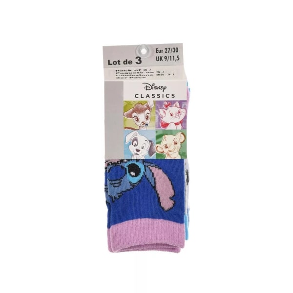 3-Pack Disney Stitch Strumpor Välj Storlek MultiColor XXS