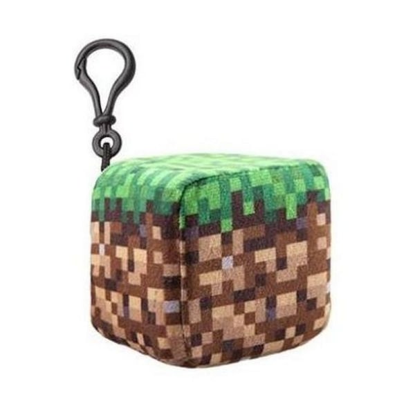 Minecraft Qube Plush Clip On Keychain Plysj Nøkkelring Mini Kosedyr Multicolor