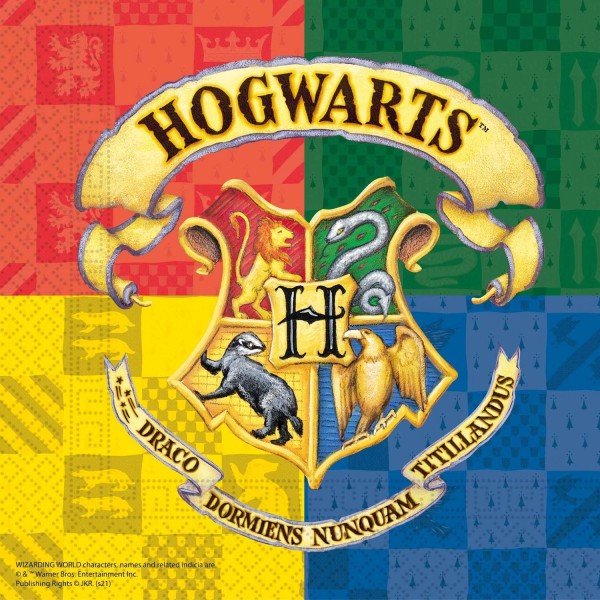 20-Pack Harry Potter Hogwarts Servietter Multicolor one size