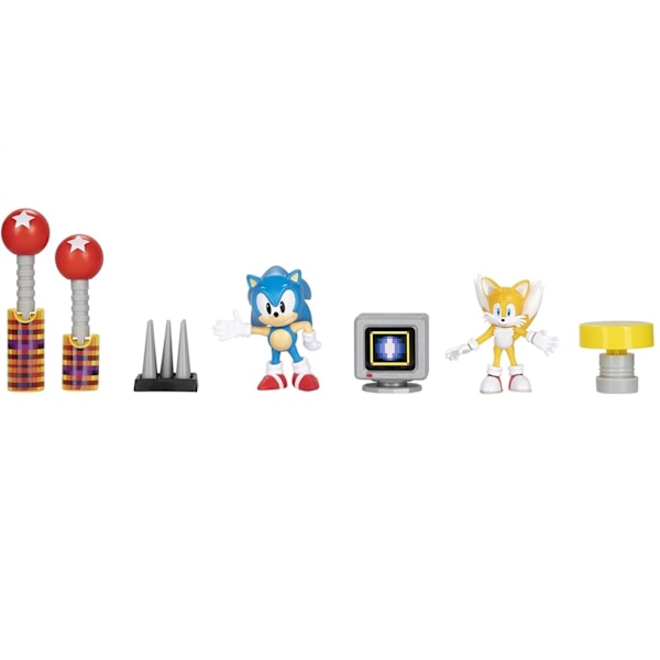 7-PackSonic The Hedgehog Diorama Set Sonic Tails Figure Pack With Accessories multifärg