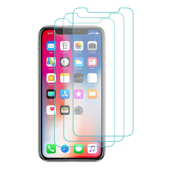 3-paket hærdet glas iPhone 11 / XR beskyttelsesfilm detailhandel Transparent