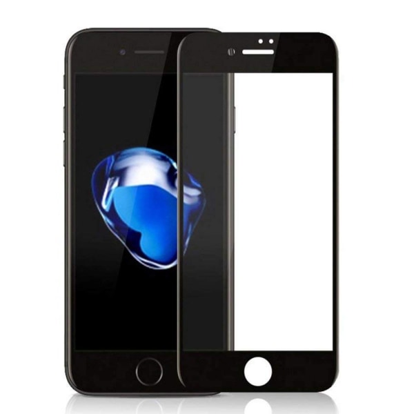 Omfattende 2,5D hærdet glas iPhone 8/7 skærmbeskytter sort Black