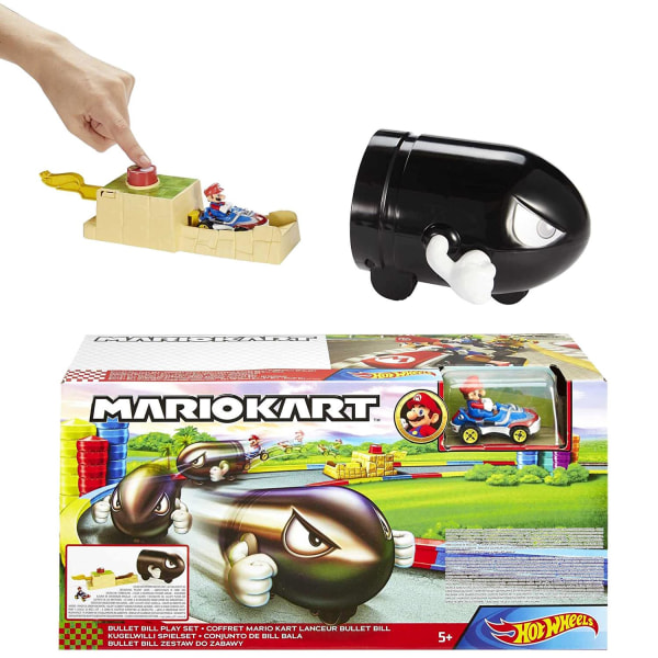 Hot Wheels Mario Kart Bullet Bill Playset Køretøj Bil Multicolor
