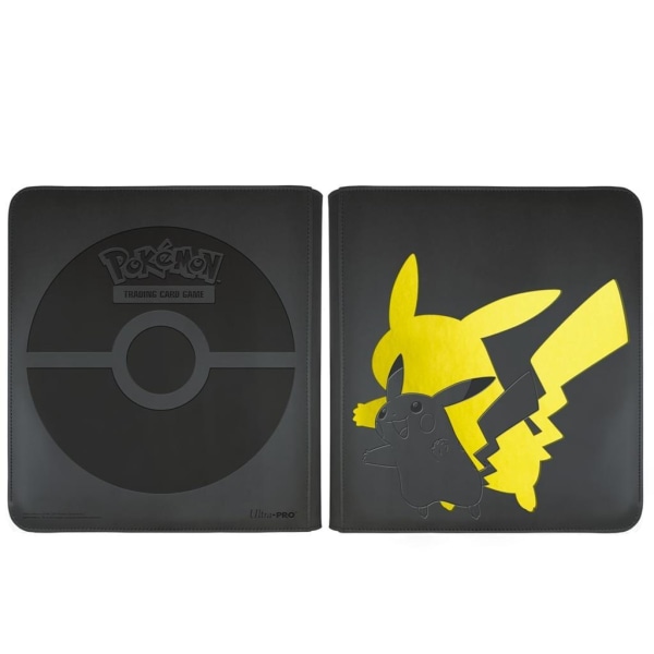 Ultra Pro Pokémon Pikachu Elite -sarjan vetoketjullinen 12-taskuinen Pro-Bi Black one size