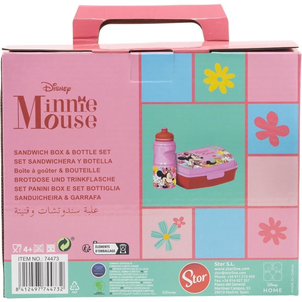 2-Pack Disney Mimmi Pigg Spring Look Matlåda Och Vattenflaska Gi multifärg