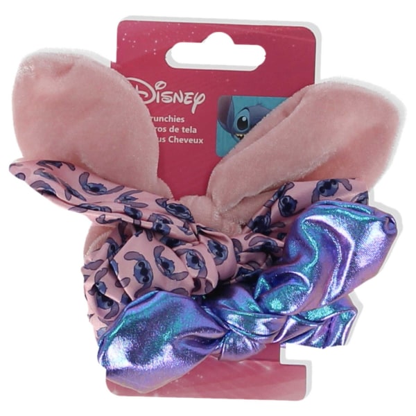 3-Pack Disney Stitch Elastic Hairbands with Bow Scrunchies Multicolor