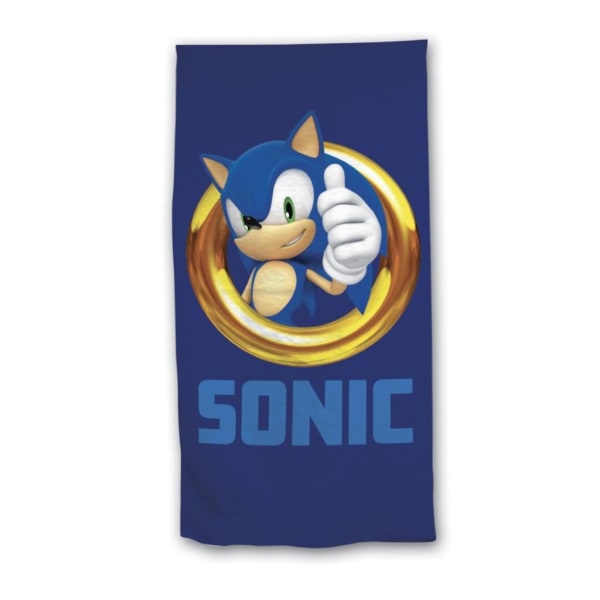 Sonic The Hedgehog Handduk Badlakan 100% Bomull 140x70cm multifärg one size