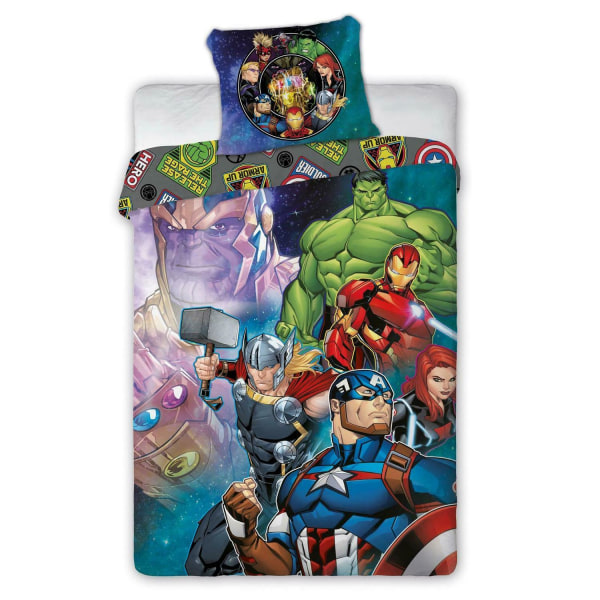 Avengers Thanos Hulk Thor Dynetæppet Sengesæt 140x200+70x90cm Multicolor  74db | Multicolor | 999 | Fyndiq