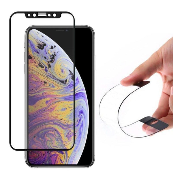 iPhone 13 Pro Max Heltäckande Flex Nano Härdat Glas Hybrid Skärm Svart