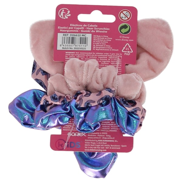 3-Pack Disney Stitch Elastisk hårbånd med sløjfe Scrunchies Multicolor
