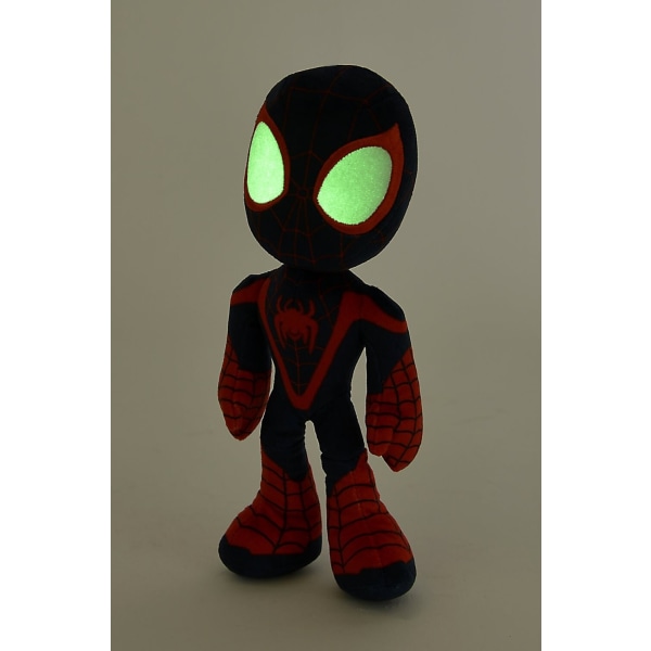 Marvel Spiderman Spidey Miles Morales Glow Plush kosedyr Leketøy Multicolor