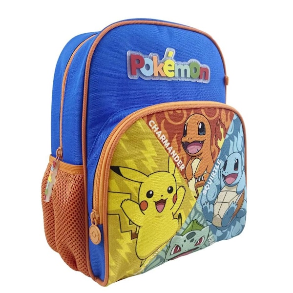 Pokémon Pikachu Starters Squirtle Charmander Bulbasaur Junior Ryggsäck Väska Skolväska 30cm multifärg one size