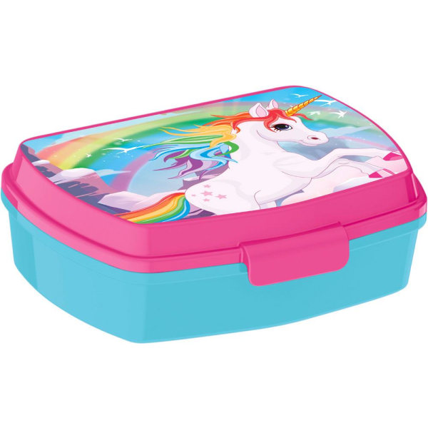 2-Pack Rainbow Unicorn Eväsrasia & juomapullo Multicolor