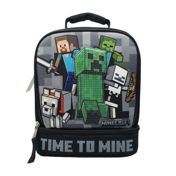 Minecraft Time To Mine Isoleret Lunch Boks Madkasse 25x20x12cm Multicolor