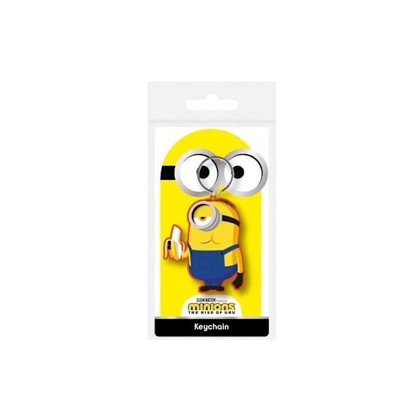 6-pack Minions nøkkelring 2D Figurer Gummi Multicolor