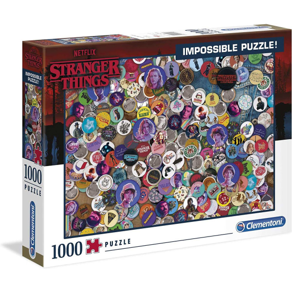 1000 pcs. Impossible Puzzle Clementoni Stranger Things Puslespil Multicolor