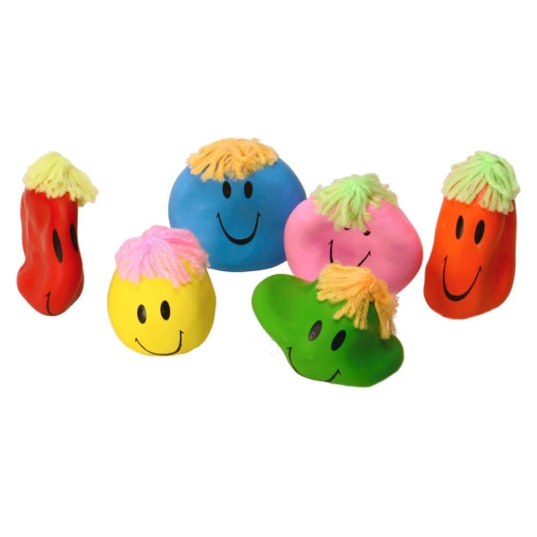 3-pakkaus Stress Ball Squeeze Hymiö Smiley Funny Face Fidget To Multicolor