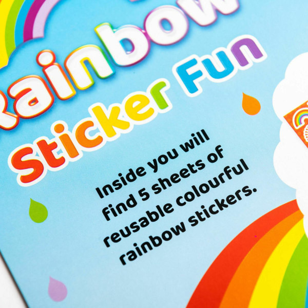 Rainbow Reusable Sticker Fun Set Klistermärken Återanvändbara multifärg