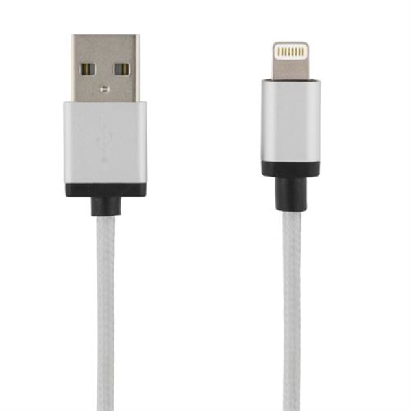 DELTACO PRIME USB-synk-/latauskaapeli iPod, iPhone ja iPad:ille, Silver