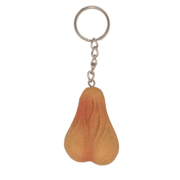 Keychain A Pair Of Balls - Key Holder Prank Testicles Fun Beige one size